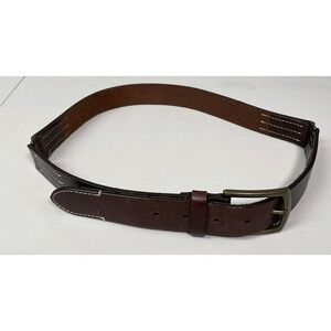 Cole Haan Mens 85/34 Chocolate Brown Genuine Leather Belt Classic Minimalist